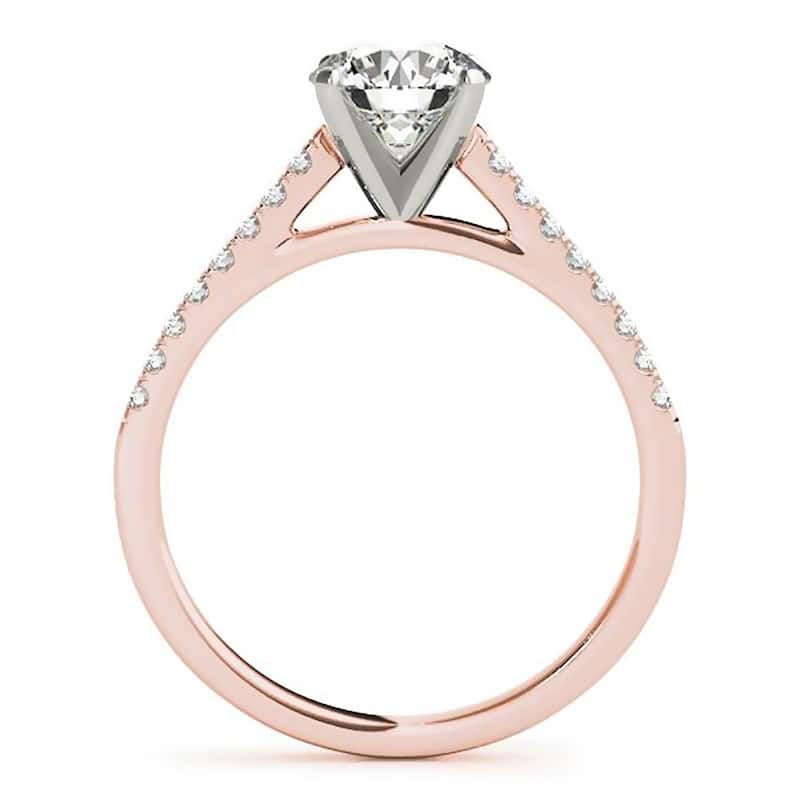 Auriya 14k Gold Round Moissanite Engagement Ring 2/3ctw