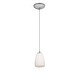 preview thumbnail 1 of 0, Access Lighting Sherry - Glass Pendant - Cord - Brushed Steel Finish - Opal Glass Shade Off White