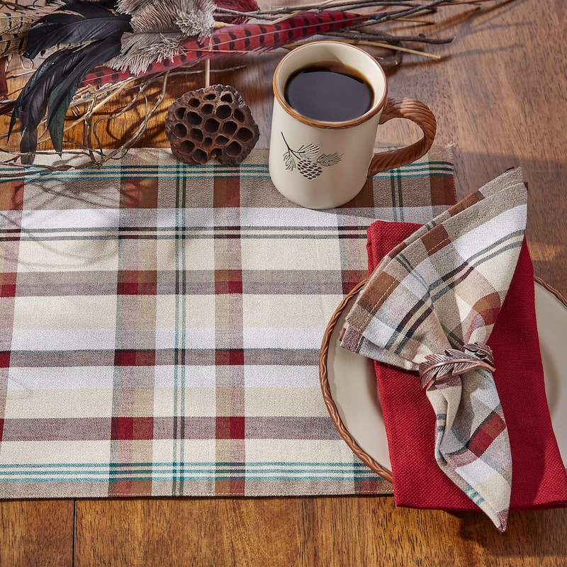 Park Designs Gamekeeper Plaid Placemat Set of 4 - 13" x 19"
