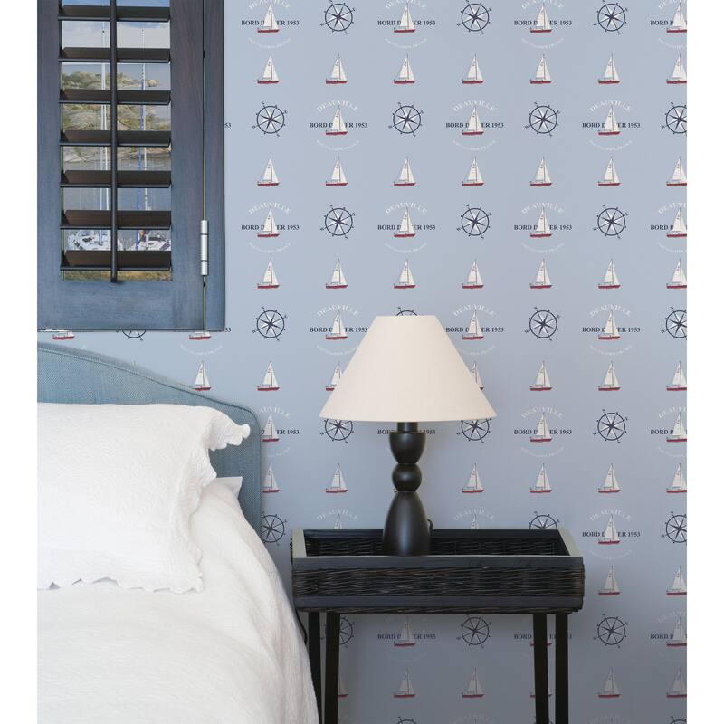 Galerie Wallcoverings Deauville 2 Boat Motif Non-woven Matte Wallpaper Roll
