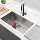 preview thumbnail 23 of 22, STYLISH 30 inch Stainless Steel 16G Undermount Kitchen Sink with Grid - Brushed Stainless Steel - 30" x 18" x 10"