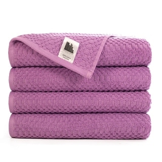 violet bath towels