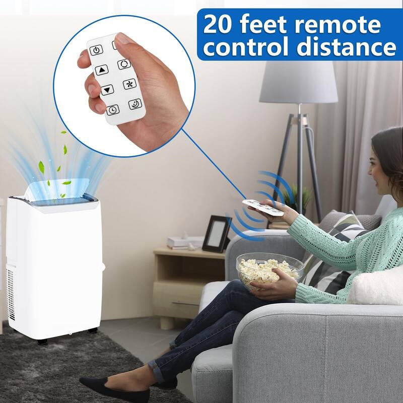 Portable Air Conditioner - Cools Rooms up to 550 Sq.ft, Quiet Operation, Air Conditioner whit LED Display, Remote Control