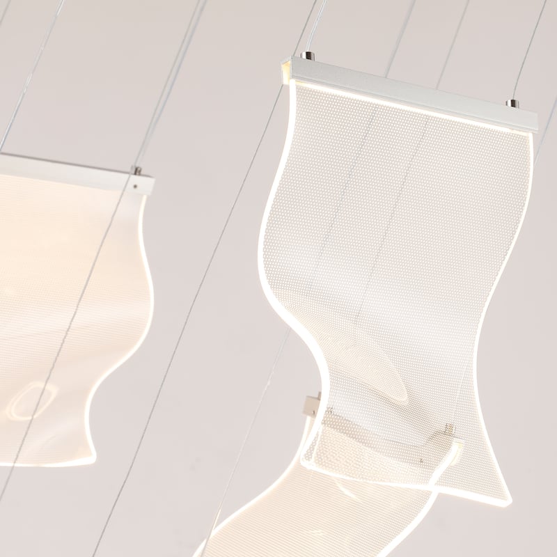 Rinkle LED Leaf Multi-Pendant Lamp Stairway Staircase Cascade Chandelier - N/A
