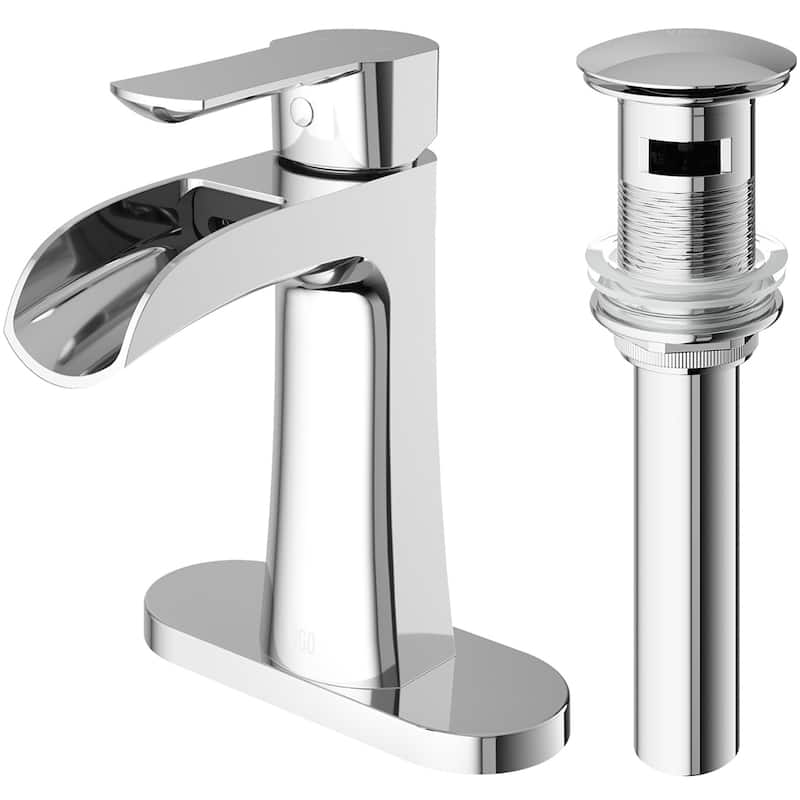 VIGO Paloma 7" H Single Handle Single Hole Bathroom Faucet Set - Chrome