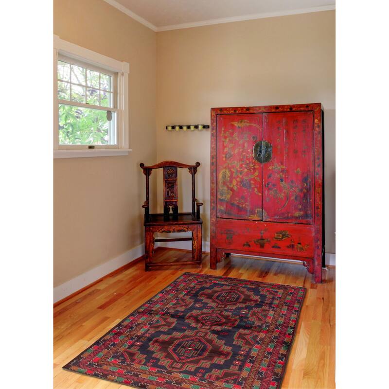 Teimani Navy Rug 3'8" x 6'4" - 3'8 x 6'4