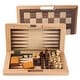 preview thumbnail 1 of 5, GSE™ 16" Classic 3-in-1 Wooden Folding Chess, Checker and Backgammon Board Game Combo Set