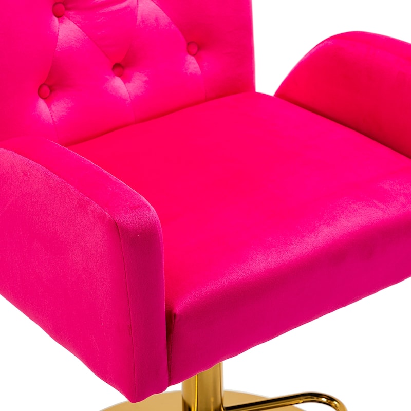 Loreto Modern Tufted Velvet Swivel chair with Adjustable Height Set of 2 by HULALA HOME