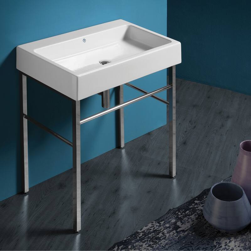 Britannia Large Rectangular Sink Console with Front towel Bar