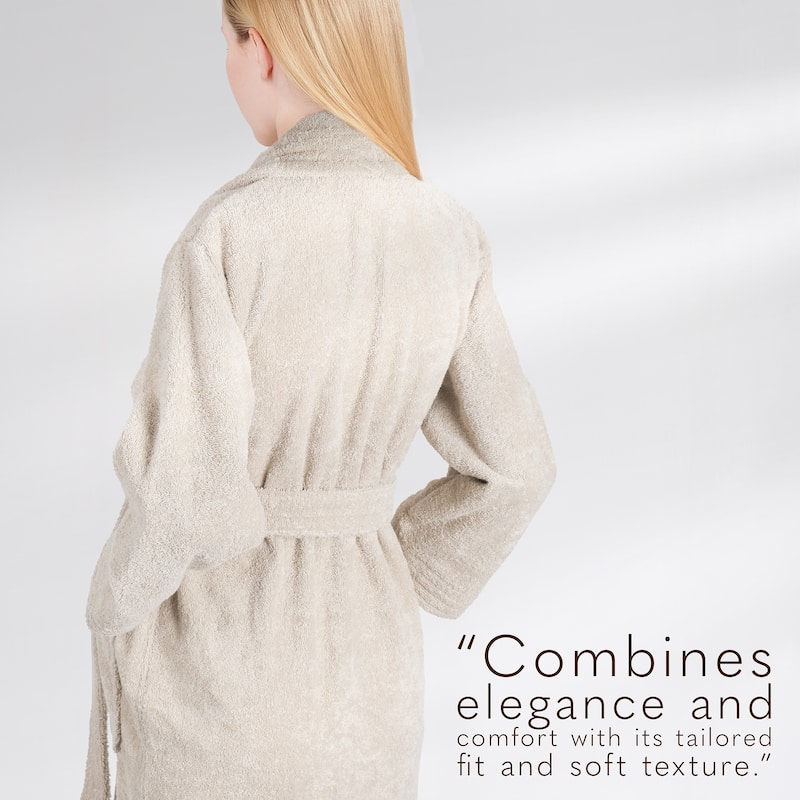 American Soft Linen Women's 100% Cotton Terry Bathrobe - Soft, Absorbent, Quick Dry Turkish Robes for Women