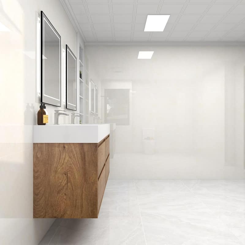 Victoria 60" Wall Mounted Vanity with Double Acrylic Sink (60DD)