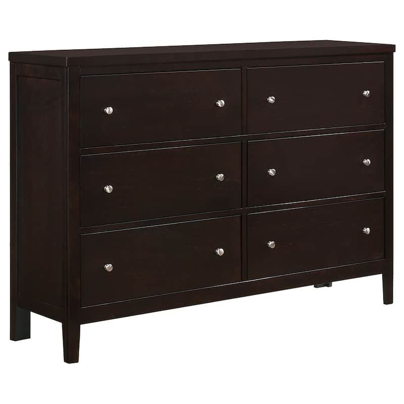 Carlton Contemporary Wood 6-drawer Dresser Cappuccino - Dresser (Cappuccino)