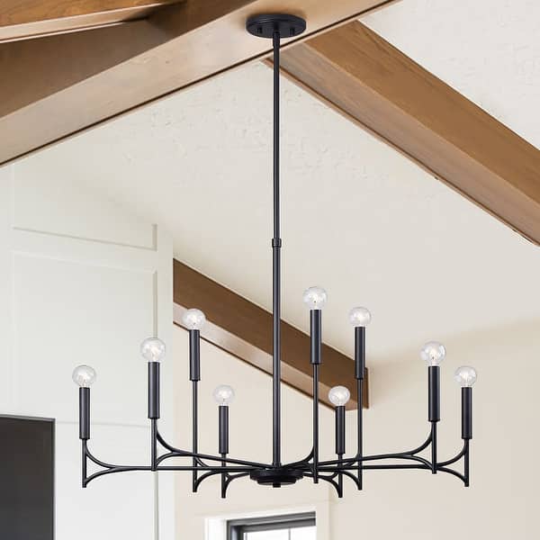 slide 2 of 14, KAWOTI 9-Light Dimmable Modern Contemporary Chandelier Pendant Light - W32.5"*H67.75" W32.5"*H67.75"