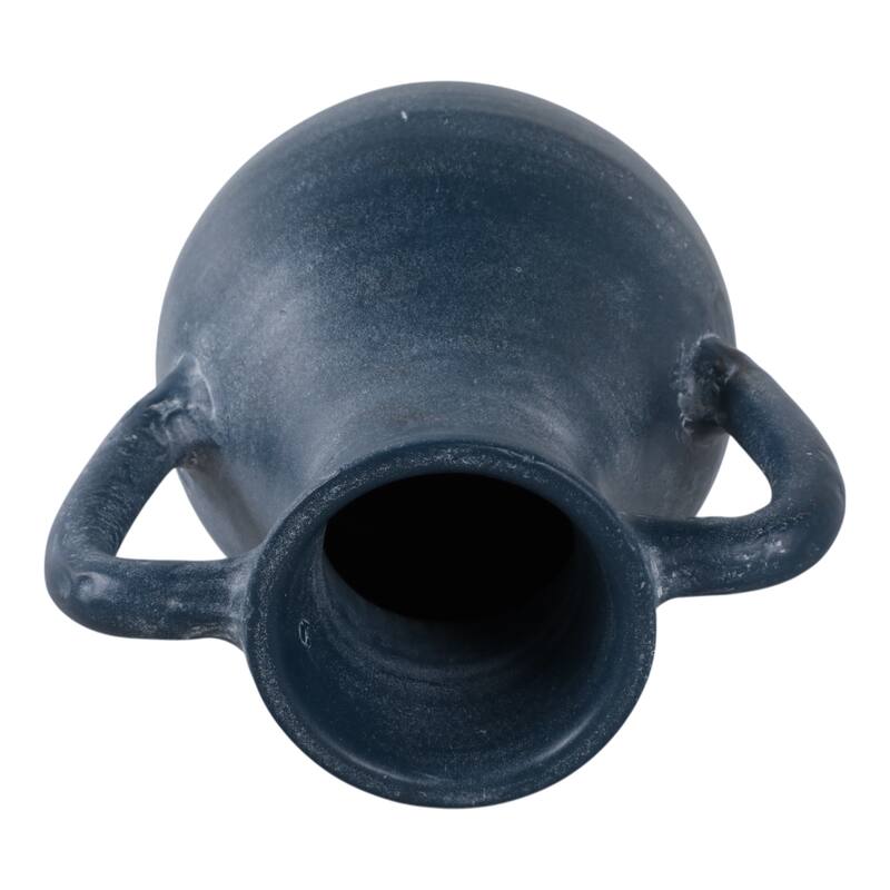 Terracotta Pottery Vase with Handles Rustic Artisan Decorative Accent