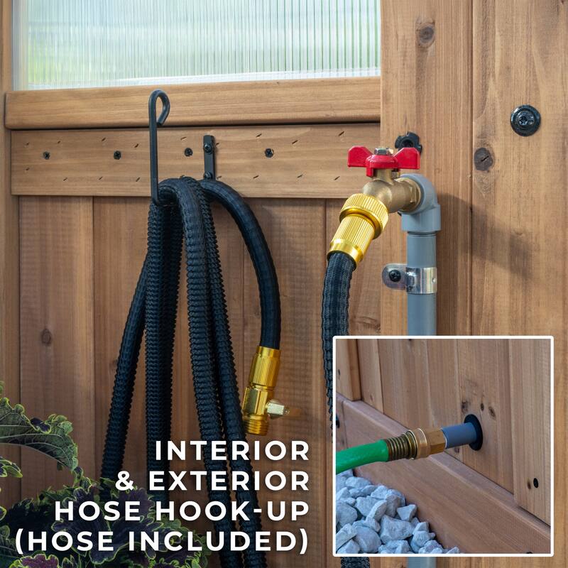 Backyard Discovery Savannah Chalet-Style 14.5' x 12' Cedar Greenhouse