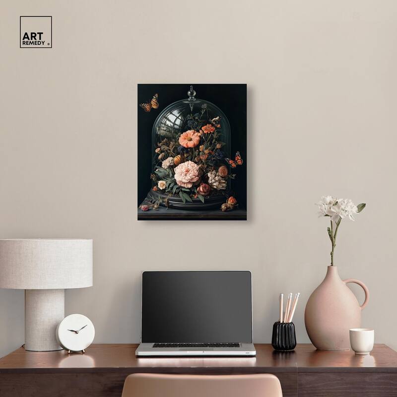 Bell Jar Garden I Canvas by Art Remedy, Gallery Wrapped