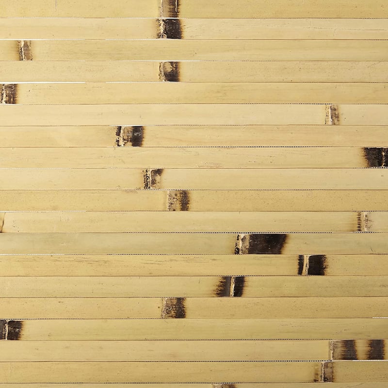 Decorative Bamboo Wall Panel Natural Raw Burnt 4 ft H x 8 ft L