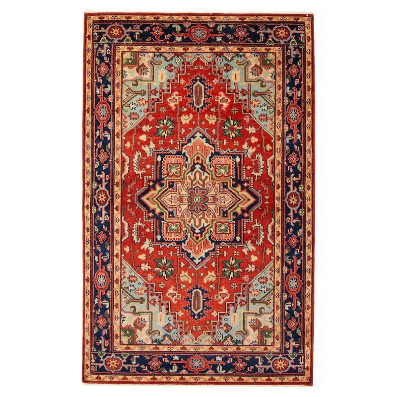 ECARPETGALLERY Hand-knotted Serapi Heritage Red Wool Rug - 5'0 x 8'0 - Red - 5'0 x 8'0