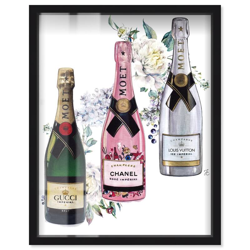 Doll Memories - Champagne Floral Shadowbox by Art Remedy - Black - 20" x 30"