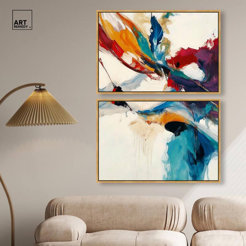 Vibrant Palette III Canvas Set of 2 by Art Remedy