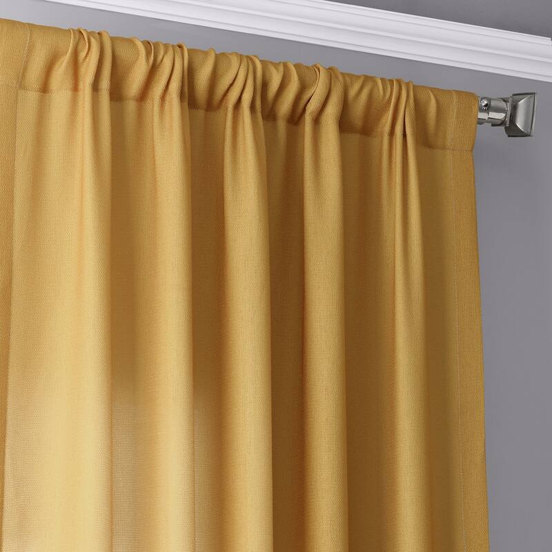 Exclusive Fabrics Ombre Faux Linen Light Filtering Curtains (1 Panel) - Lightweight Elegance, Natural Light Enhancement