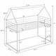 preview thumbnail 28 of 26, Elegant Style and House Metal Bunk Bed with Sturdy Frame, Built-in Ladder and Slide, Twin over Twin