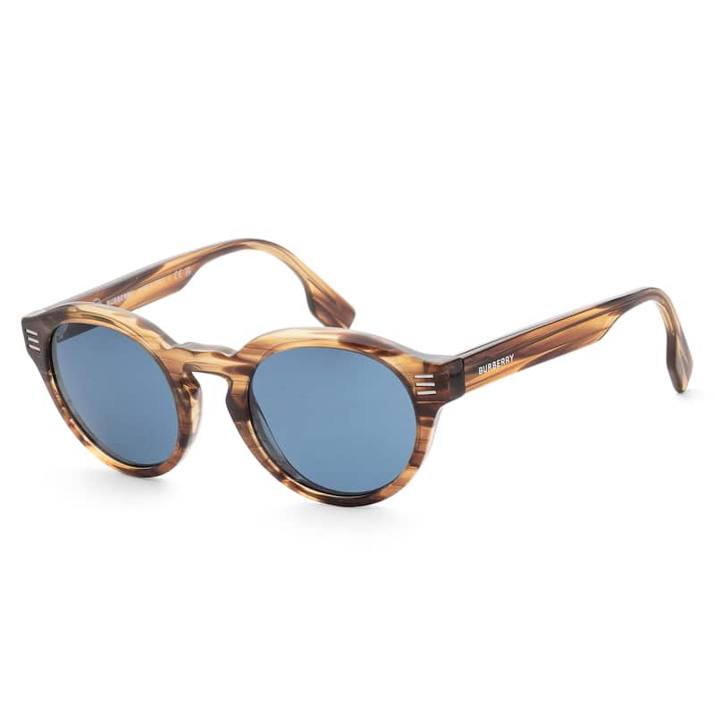 Burberry Men's 50mm Striped Brown Sunglasses