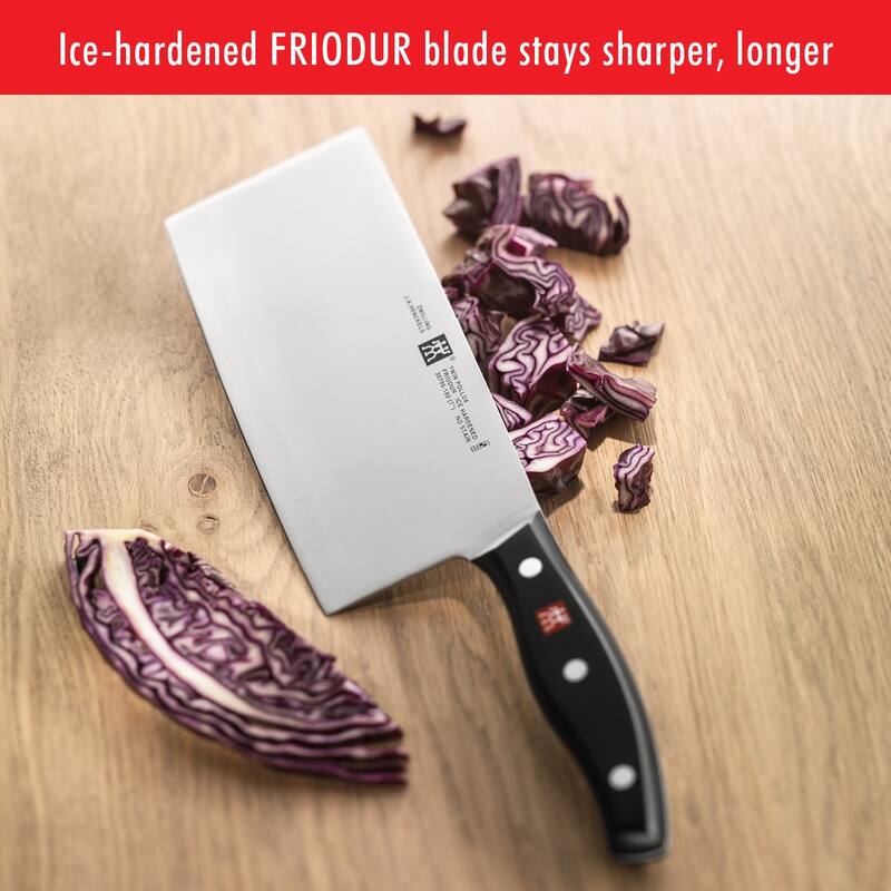 ZWILLING TWIN Signature Chinese Chef Knife, Chinese Cleaver Knife, 7-Inch, Stainless Steel, Black - 7-inch