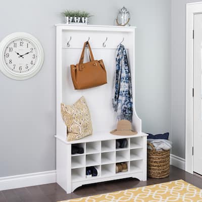Prepac Wide Hall Tree with Shaker Doors