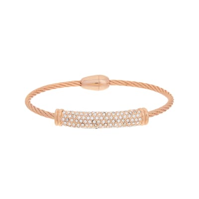 Juvell Gold Plated Cubic Zirconia Bangle Bracelet