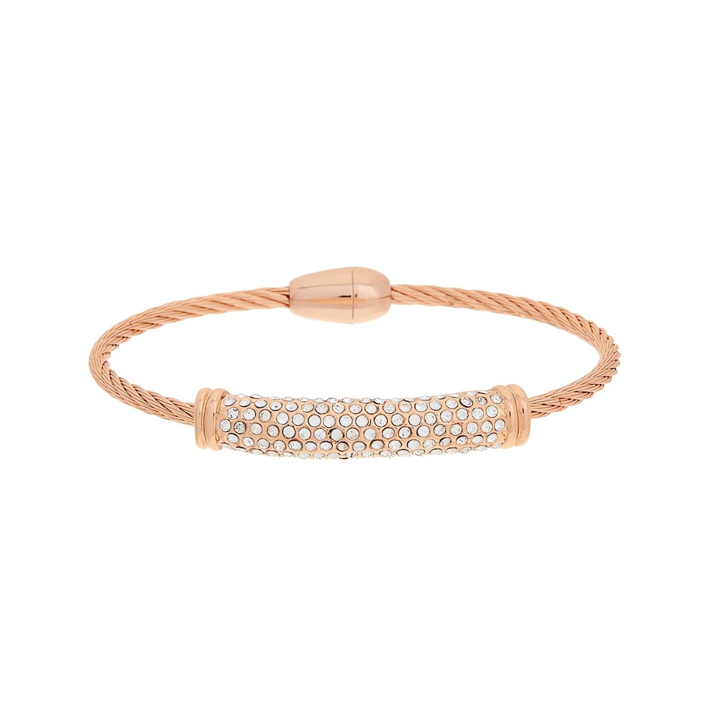 Juvell Gold Plated Cubic Zirconia Bangle Bracelet