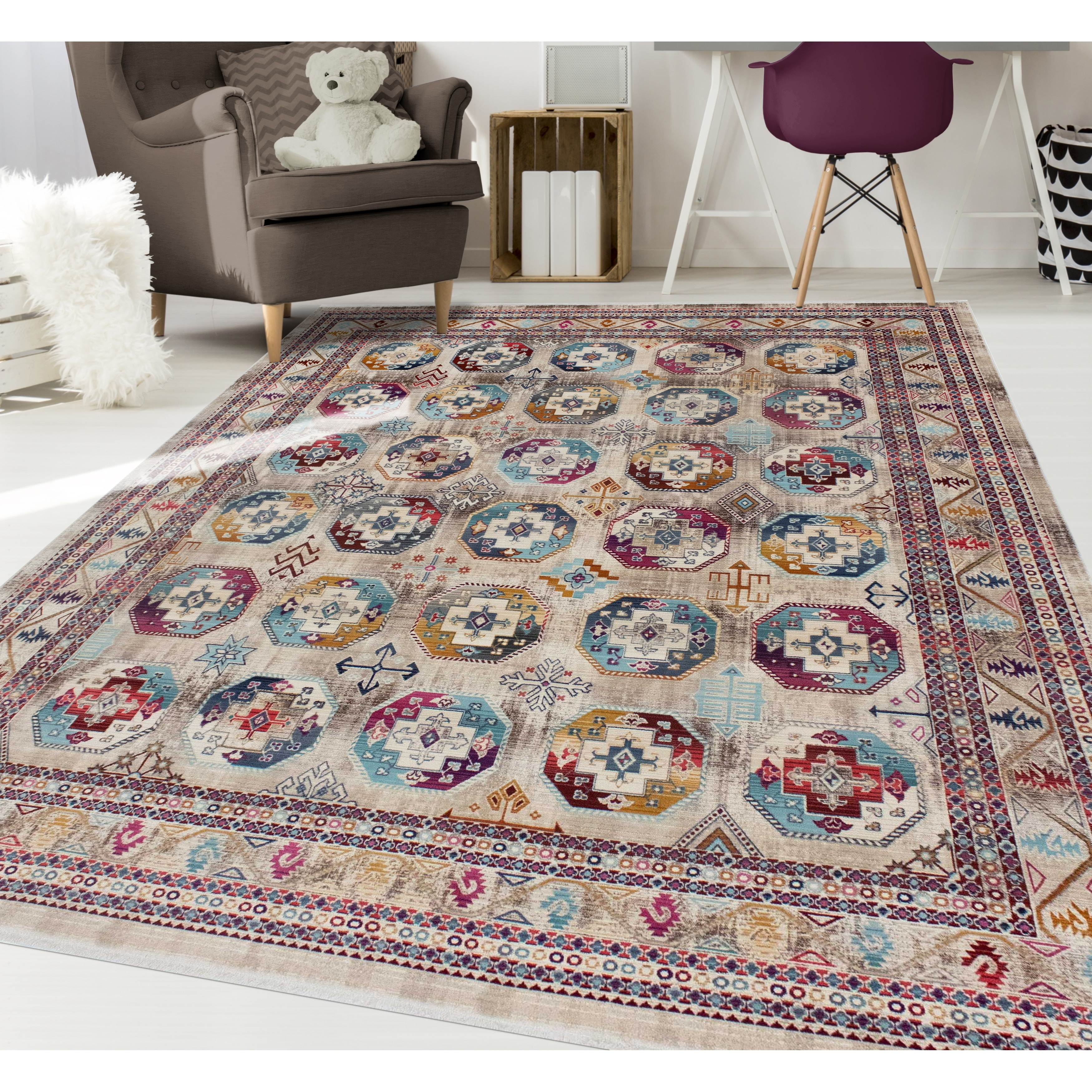 Ivory Noori Rug Latif Jodie Area Rug 5'3 x 7'10 Ivory Noori Rug Latif Jodie Area Rug 5'3 x 7'10