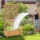 preview thumbnail 9 of 11, Yaheetech 72"H Wood Planter Raised Bed with Trellis Free Standing Planter Box for Garden Yard