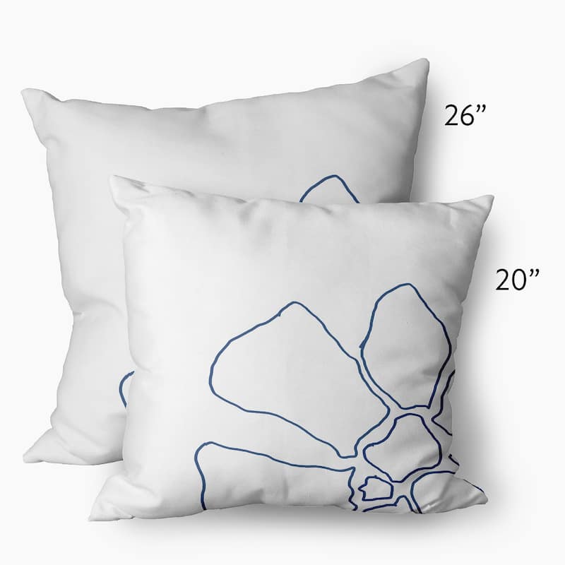 Petal Lines Indoor/Outdoor Throw Pillow