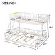 preview thumbnail 5 of 22, Detachable Design Twin XL over Queen Bunk Bed with Ladder and Guardrails for Home