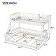 preview thumbnail 7 of 10, Twin XL over Queen Size Bunk Bed with Ladder and Guardrails