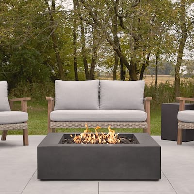 Emery 42.5" Square Propane Fire Table in Carbon