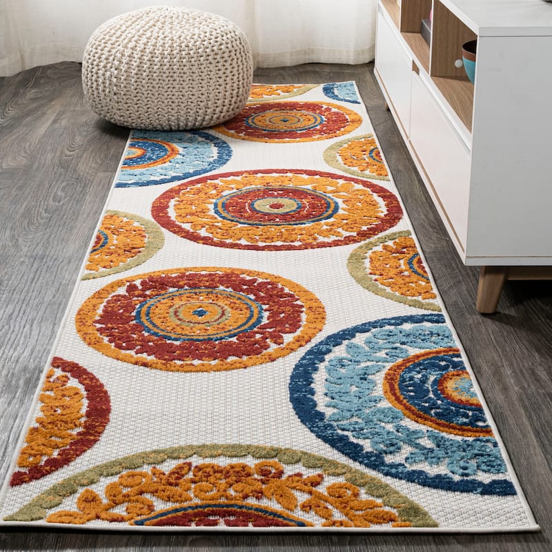 JONATHAN Y Gallia Medallion High-Low Indoor/Outdoor Area Rug