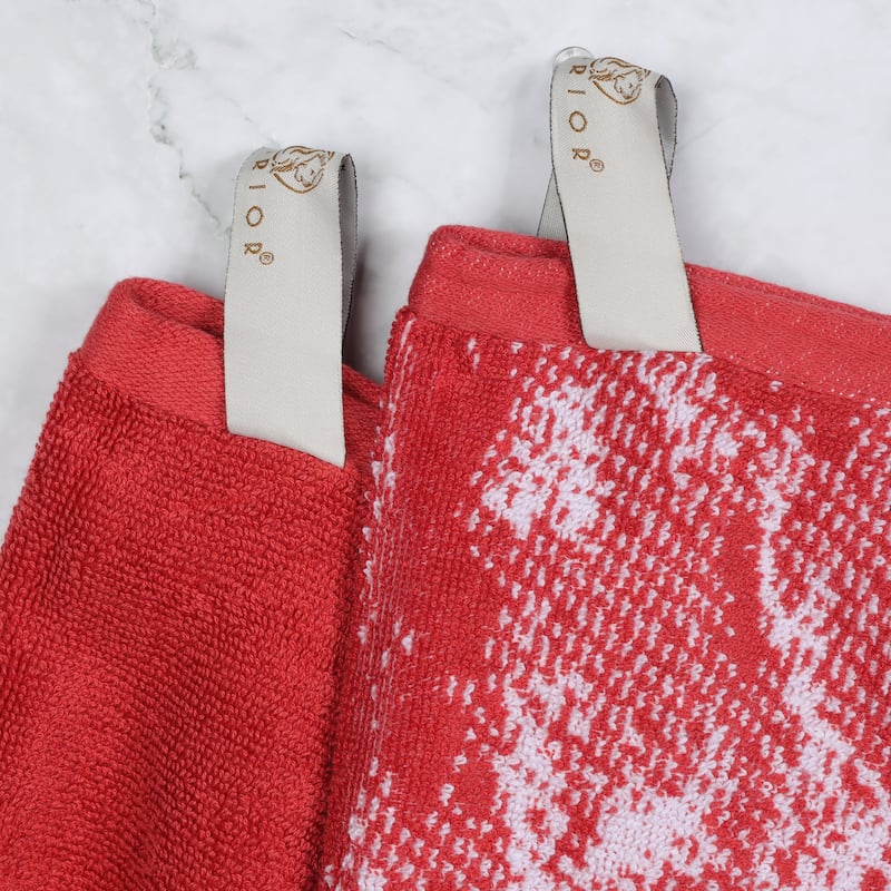Superior Cotton Quick-Drying Solid and Marble 6 Piece Towel Set
