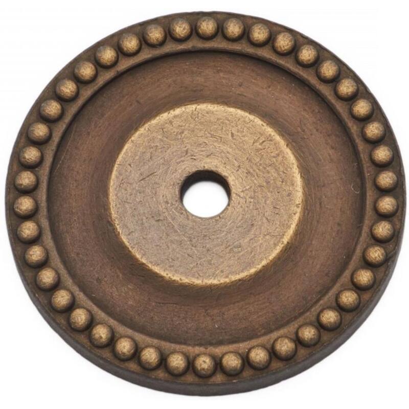 RK International BP 7822 Beaded 1-5/8" Round Single Hole Solid Metal - Antique English