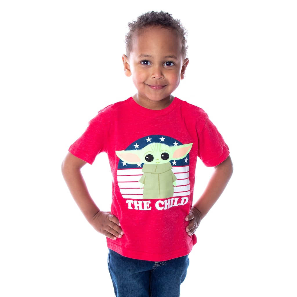 Star Wars Little Boys Yoda Character The Child Stars And Stripes T-Shirt
