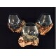 preview thumbnail 3 of 2, Molten Glass on Root Wood Sculpture Hand Blown Vase 10 Inches