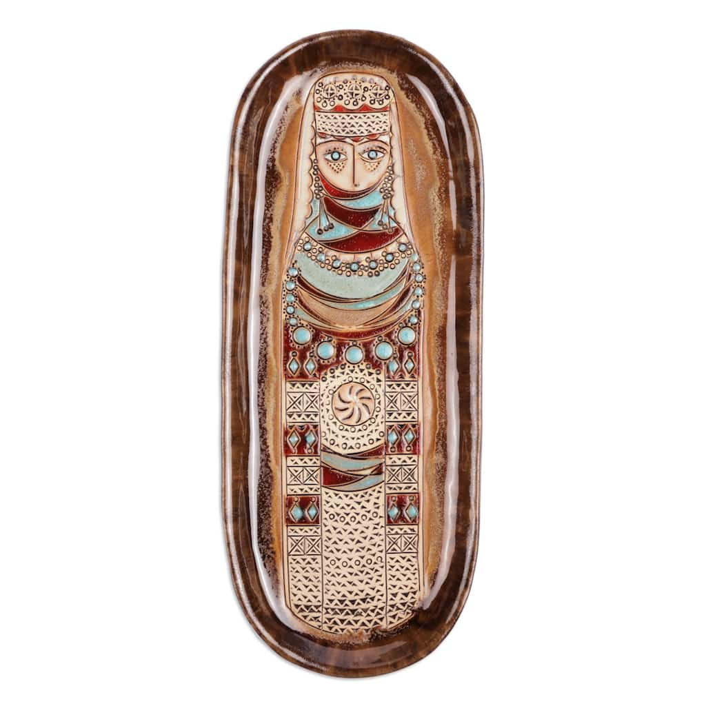 Novica Handmade Goddess Of Fertility Ceramic Wall Art