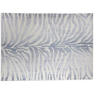 ZEBRA BLUE GREY Bath Rug By Kavka Designs - Bed Bath & Beyond - 34525584