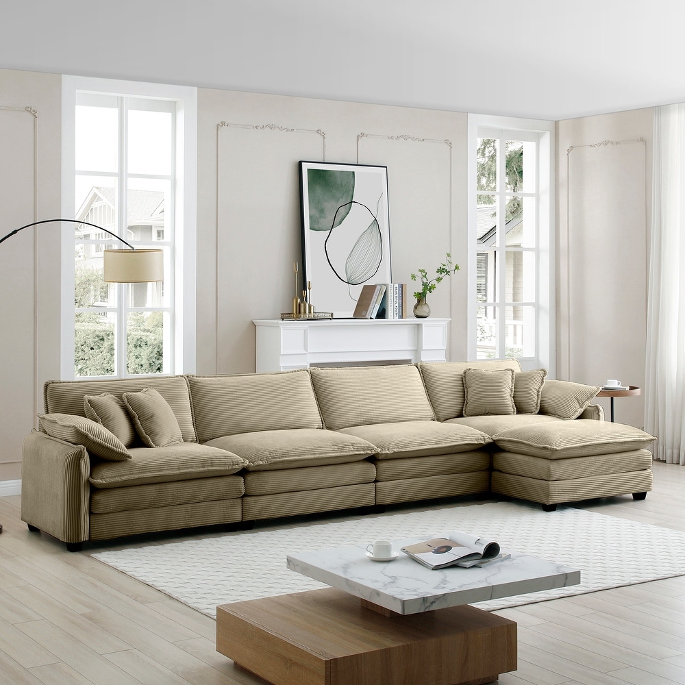 Tan reclining sectional on sale