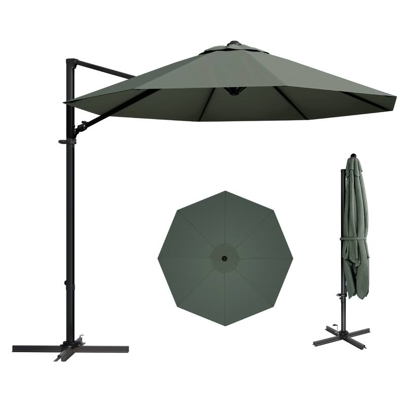 Patiowell 10FT Patio Umbrella with Push Button Tilt and Crank, Outdoor Umbrella, Multiple Colors