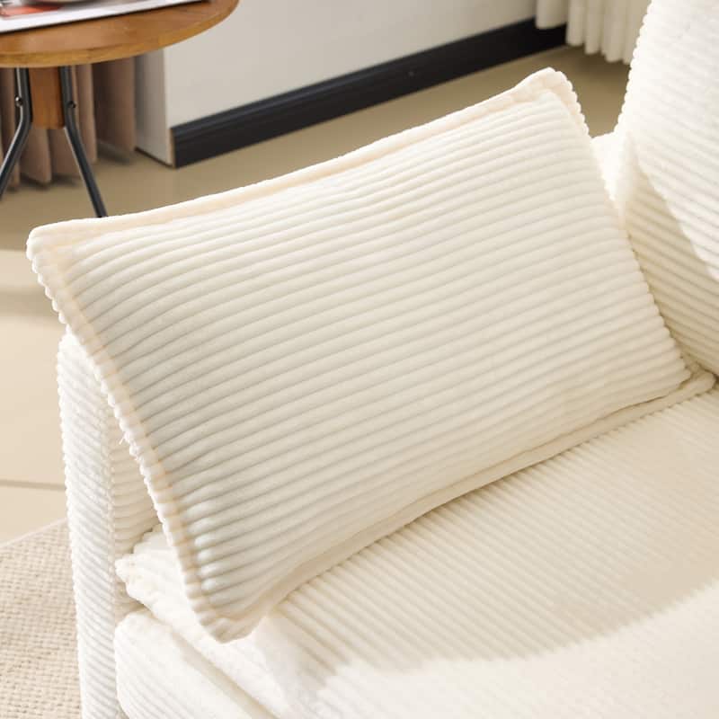 Corduroy Modular Lovesear Sectional Sofa Deep Seat Couch with Pillows