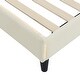 preview thumbnail 9 of 7, Twin Size Platform Bed with Rainbow Shaped and Height-adjustbale Headboard, Upholstered Bed with LED Light Strips, Beige