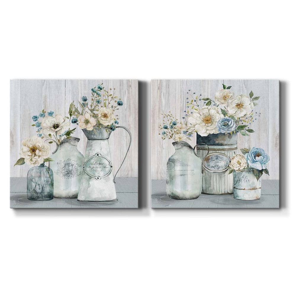 French Garden Flowers I-Premium Gallery Wrapped Canvas - Ready to Hang