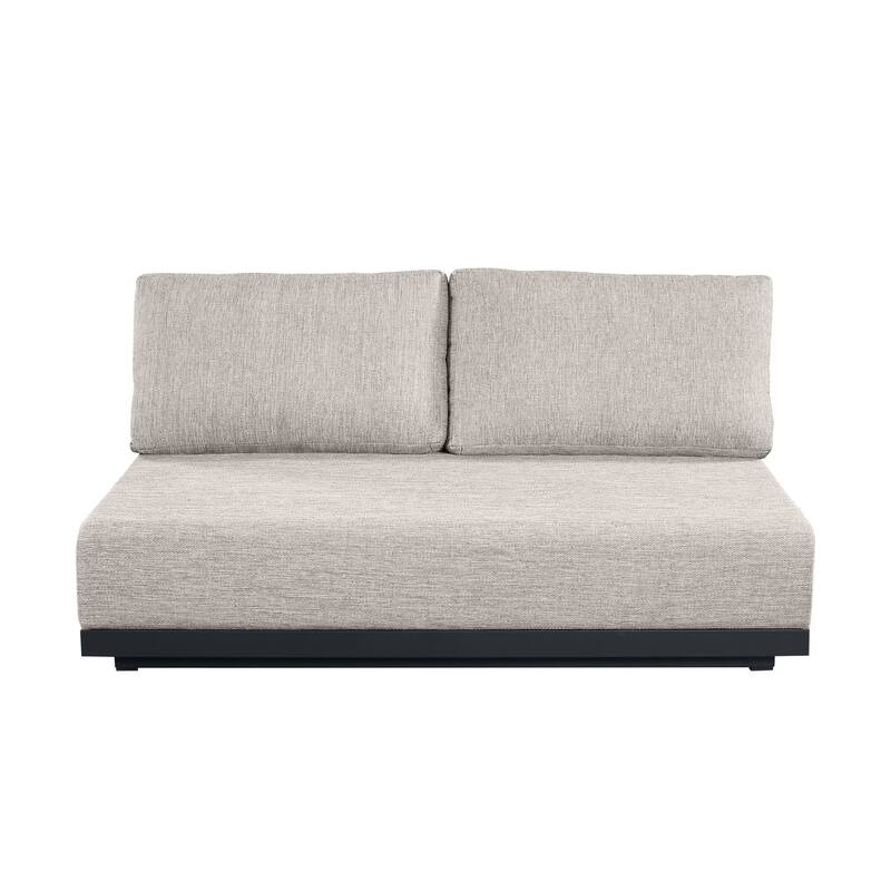 Oslo Aluminum Outdoor Upholstered Loveseat